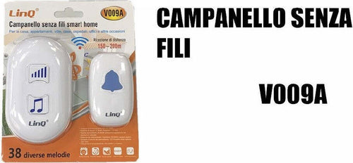 Campanello Senza Fili Con Ricevitore Smart Home 200-300 Metri Spazi Aperti V009a Fai da te/Sicurezza e protezione/Sistemi di sicurezza domestica/Video Campanelli Trade Shop italia - Napoli, Commerciovirtuoso.it