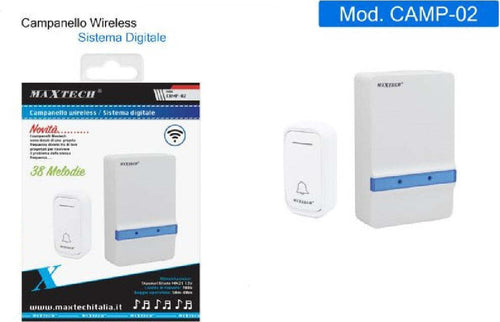 Campanello Wireless A Batterie Wifi Raggio 80m A Led Senza Fili Maxtech Camp-02 Casa, arredamento e bricolage > Sicurezza e Antifurti > Campanelli Wireless Trade Shop italia - Napoli, Commerciovirtuoso.it