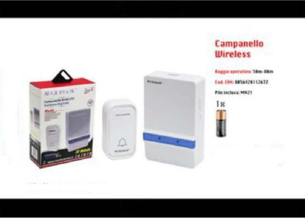 Campanello Wireless A Batterie Wifi Raggio 80m A Led Senza Fili Maxtech Camp-02 Casa, arredamento e bricolage > Sicurezza e Antifurti > Campanelli Wireless Trade Shop italia - Napoli, Commerciovirtuoso.it