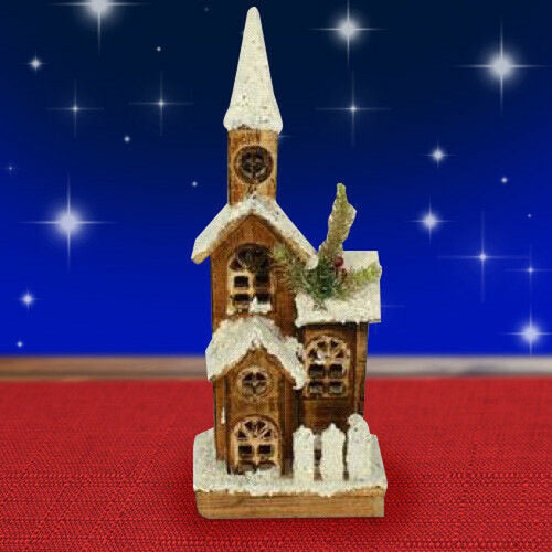 Campanile Legno Innevato Con Luci Gialle Altezza 41 Cm Decorazioni Natalizie Casa, arredamento e bricolage > Prodotti per Feste > Prodotti Natalizi Trade Shop italia - Napoli, Commerciovirtuoso.it