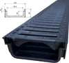 Canaletta-di-scolo-acqua-carrabile-in-PP-PE-con-griglia-PP-PE-125x50-Kit-3-pz