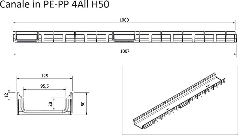 Canaletta-di-scolo-acqua-carrabile-in-PP-PE-con-griglia-PP-PE-125x50-Kit-3-pz