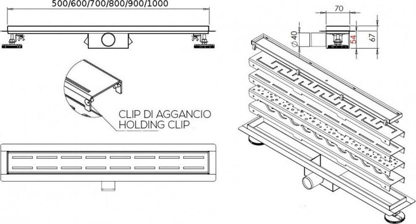Canaletta-Doccia-Inox-con-griglia-decorata-e-piedini-Greek