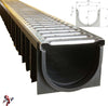Canaletta-scolo-acqua-piovana--carrabile-in-PP-PE-con-griglia-zincata-12X92-kit-3pz