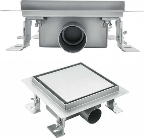 Canalina Di Scarico Doccia 15x15 Cm Canalina Scarico Piastrellabile In Acciaio Inox Reversibile per Rimozione Piatto Doccia Design Moderno Fai da te/Attrezzature per cucine e bagni/Attrezzature per bagni/Docce e componenti doccia/Box doccia Shopbagno.it - Roma, Commerciovirtuoso.it