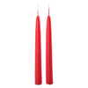 Coppia candele di natale a stelo lucide decorazione natalizia
