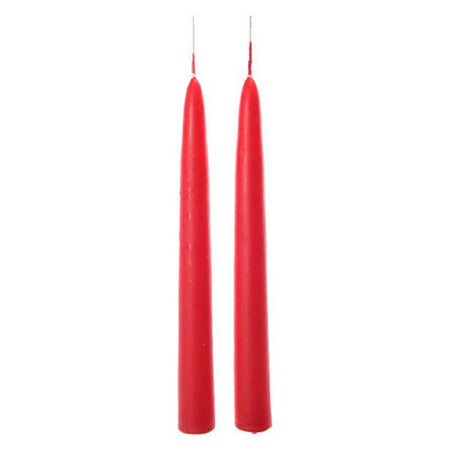 Coppia candele di natale a stelo lucide decorazione natalizia