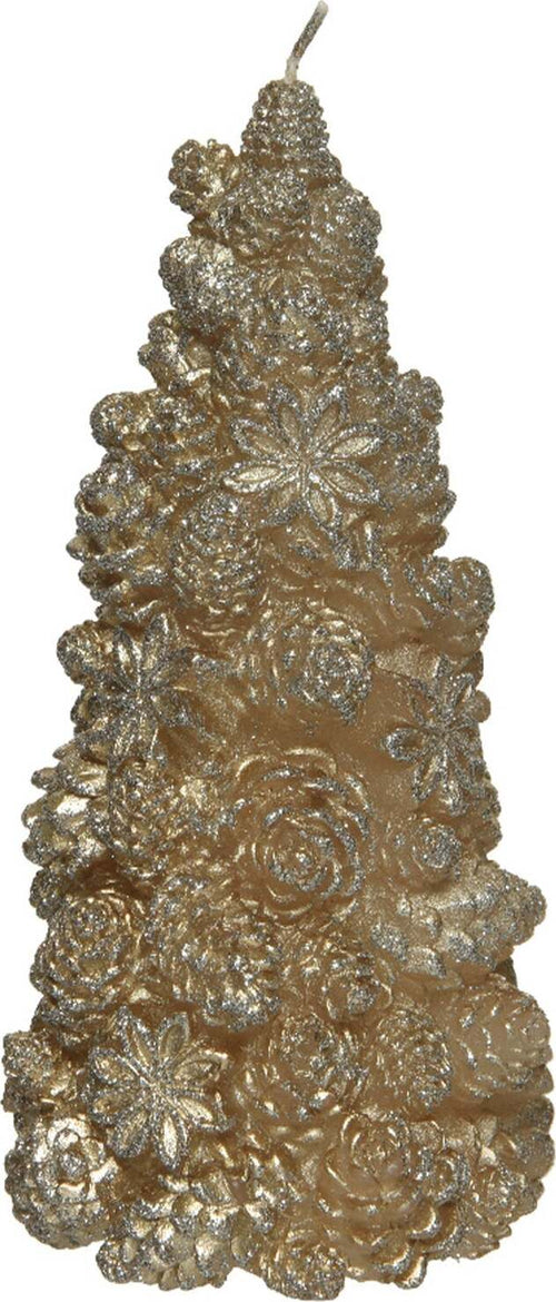 Candela a forma di Albero decorativa in cera con Glitter color Champagne Casa e cucina/Decorazioni per interni/Candele e portacandele/Candele/Candele a colonna MagiediNatale.it - Altamura, Commerciovirtuoso.it