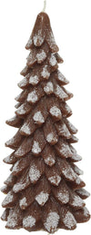 Candela a forma di Albero decorativa in cera innevato da Ø 8 x h 16,50 cm Casa e cucina/Decorazioni per interni/Candele e portacandele/Candele/Candele a colonna MagiediNatale.it - Altamura, Commerciovirtuoso.it