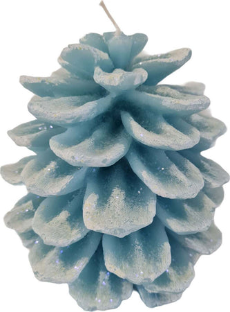 Candela a forma di pigna glitterata h 15 cm decorazione natalizia Casa e cucina/Decorazioni per interni/Candele e portacandele/Candele/Candele a colonna MagiediNatale.it - Altamura, Commerciovirtuoso.it