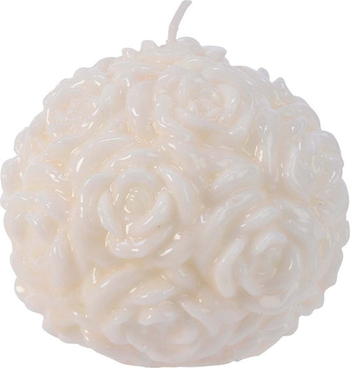 Candela a forma sferica decorativa in cera con Glitter color Bianco Casa e cucina/Decorazioni per interni/Candele e portacandele/Candele/Candele a colonna MagiediNatale.it - Altamura, Commerciovirtuoso.it