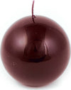 Candela a sfera lucida decorazione natalizia bordeaux Ø 10 cm Casa e cucina/Decorazioni per interni/Candele e portacandele/Candele/Candele a colonna MagiediNatale.it - Altamura, Commerciovirtuoso.it