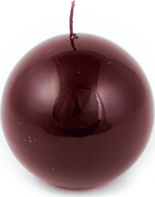 Candela a sfera lucida decorazione natalizia bordeaux Ø 10 cm Casa e cucina/Decorazioni per interni/Candele e portacandele/Candele/Candele a colonna MagiediNatale.it - Altamura, Commerciovirtuoso.it