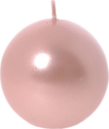 Candela a sfera lucida decorazione natalizia rosa Ø 6 cm Casa e cucina/Decorazioni per interni/Candele e portacandele/Candele/Candele a colonna MagiediNatale.it - Altamura, Commerciovirtuoso.it