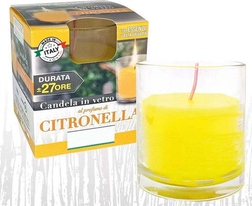 Candela Al Profumo Di Citronella In Bicchiere Di Vetro Anti Zanzare 7.8 X 8 Cm Articoli da Giardino > Repellenti per animali > Prodotti Da Esterno Trade Shop italia - Napoli, Commerciovirtuoso.it