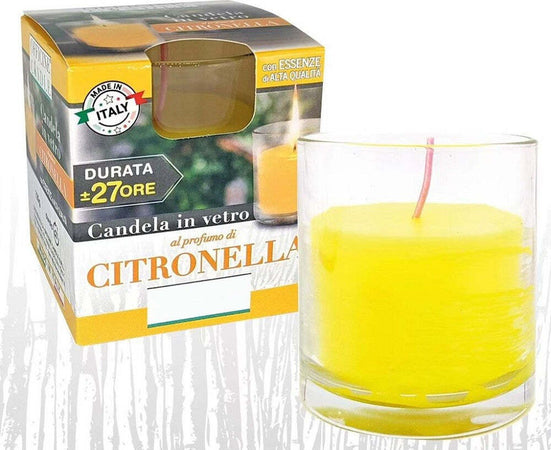 Candela Al Profumo Di Citronella In Bicchiere Di Vetro Anti Zanzare 7.8 X 8 Cm Articoli da Giardino > Repellenti per animali > Prodotti Da Esterno Trade Shop italia - Napoli, Commerciovirtuoso.it