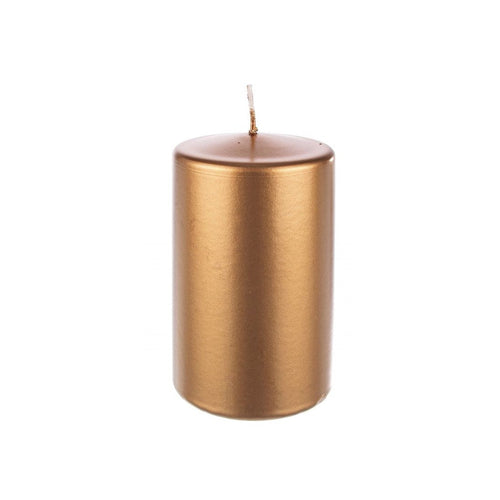 Candela cilindrica a cera colorata decorazione natalizia h 13 cm