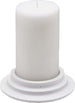 Candela cilindrica decorata cera dorica con piatto per ambienti Casa e cucina/Decorazioni per interni/Candele e portacandele/Candele/Candele a colonna La Zappa - Altamura, Commerciovirtuoso.it