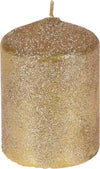 Candela cilindrica decorata Oro 2 Assortimenti decorazione natalizia h 10 cm Casa e cucina/Decorazioni per interni/Candele e portacandele/Candele/Candele a colonna MagiediNatale.it - Altamura, Commerciovirtuoso.it