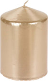 Candela cilindrica decorata Oro 2 Assortimenti decorazione natalizia h 10 cm Casa e cucina/Decorazioni per interni/Candele e portacandele/Candele/Candele a colonna MagiediNatale.it - Altamura, Commerciovirtuoso.it