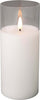 Candela cilindrica in tubo di vetro decorazione per interno da Ø 5,5 x h7 cm Casa e cucina/Decorazioni per interni/Candele e portacandele/Candele/Candele a colonna MagiediNatale.it - Altamura, Commerciovirtuoso.it