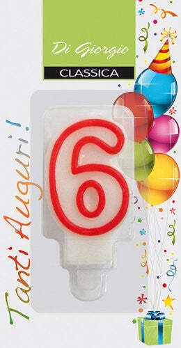 Candela compleanno Cereria Di Giorgio 54120 66 Nr. 6 Bianco e Rosso Casa e cucina/Hobby creativi/Materiali per hobby creativi/Forniture per feste/Articoli per feste e compleanni per bambini/Decorazioni/Candele Scontolo.net - Potenza, Commerciovirtuoso.it