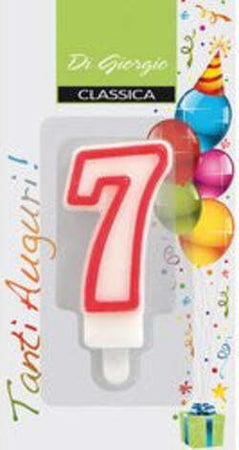 Candela compleanno Cereria Di Giorgio 54120 67 Nr. 7 Bianco e Rosso Casa e cucina/Hobby creativi/Materiali per hobby creativi/Forniture per feste/Articoli per feste e compleanni per bambini/Decorazioni/Candele Scontolo.net - Potenza, Commerciovirtuoso.it