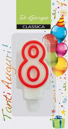 Candela compleanno Cereria Di Giorgio 54120 68 Nr. 8 Bianco e Rosso Casa e cucina/Hobby creativi/Materiali per hobby creativi/Forniture per feste/Articoli per feste e compleanni per bambini/Decorazioni/Candele Scontolo.net - Potenza, Commerciovirtuoso.it