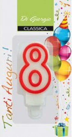 Candela compleanno Cereria Di Giorgio 54120 68 Nr. 8 Bianco e Rosso Casa e cucina/Hobby creativi/Materiali per hobby creativi/Forniture per feste/Articoli per feste e compleanni per bambini/Decorazioni/Candele Scontolo.net - Potenza, Commerciovirtuoso.it