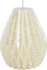 Candela decorativa in cera plissettata con glitter color bianco Casa e cucina/Decorazioni per interni/Candele e portacandele/Candele/Candele a colonna MagiediNatale.it - Altamura, Commerciovirtuoso.it