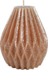 Candela decorativa in cera plissettata con glitter color marrone chiaro Casa e cucina/Decorazioni per interni/Candele e portacandele/Candele/Candele a colonna MagiediNatale.it - Altamura, Commerciovirtuoso.it
