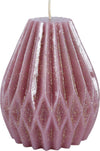 Candela decorativa in cera plissettata con glitter color rosa velluto Casa e cucina/Decorazioni per interni/Candele e portacandele/Candele/Candele a colonna MagiediNatale.it - Altamura, Commerciovirtuoso.it