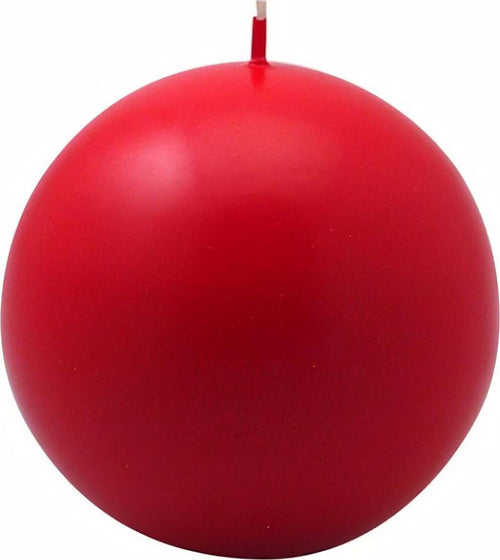 Candela decorativa luminosa forma sferica colore rosso per interno Ø10 cm Casa e cucina/Decorazioni per interni/Candele e portacandele/Candele/Candele a colonna MagiediNatale.it - Altamura, Commerciovirtuoso.it