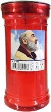 Candela-Di-Cera-12-Cm-T40-Padre-Pio-Luce-Votiva-Cero-Lumino-Votivo-Antivento