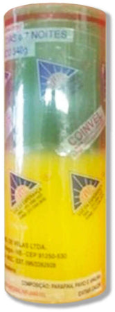 CER040 CANDELA ESOTERICA BRASILIANA SETE DIAS  GIALLO VERDE