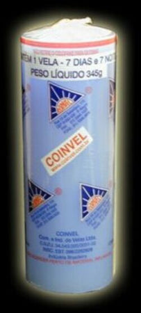 CER039 CANDELA ESOTERICA BRASILIANA SETTE GIORNI AZZURRA SETE DIAS AZUL AZZURRA