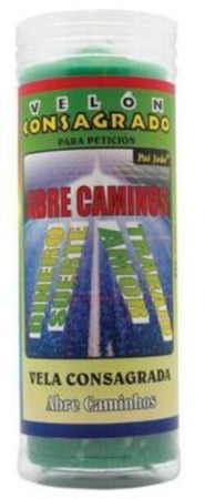 VELÒN CONSAGRADO PARA PETICIÒN ABRE CAMINOS CM 14 X 5.5 CON TUBO PROTECTOR 