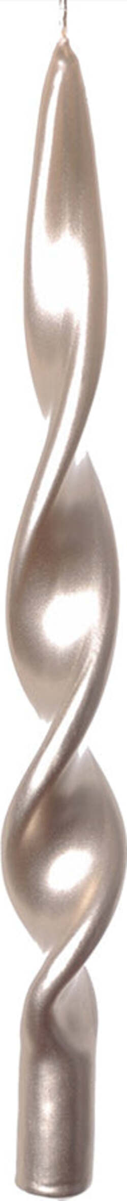 Candela Fiamma Lucida decorativa in cera color Champagne metallic da 29 cm Casa e cucina/Decorazioni per interni/Candele e portacandele/Candele/Candele a colonna MagiediNatale.it - Altamura, Commerciovirtuoso.it