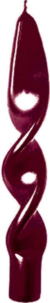 Candela Fiamma spirale lucida a cera bordeaux lucido h 29 cm decorazione natalizia Casa e cucina/Decorazioni per interni/Candele e portacandele/Candele/Candele a colonna MagiediNatale.it - Altamura, Commerciovirtuoso.it