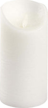 Candela in cera Bianca con luce a led effetto realistico h 15 cm