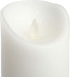 Candela in cera Bianca con luce a led effetto realistico h 15 cm