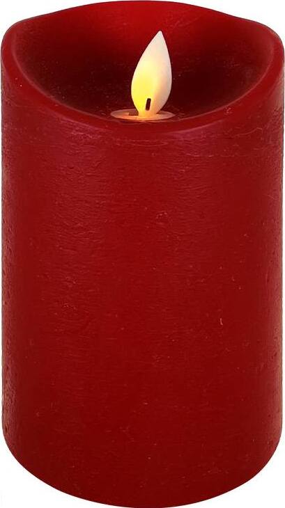 Candela in cera Rossa con luce a led effetto realistico h 10 cm Casa e cucina/Decorazioni per interni/Candele e portacandele/Candele/Candele a colonna MagiediNatale.it - Altamura, Commerciovirtuoso.it