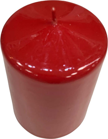 Candela laccata a forma cilindrica colore rosso per interno Ø8 x h12 cm Casa e cucina/Decorazioni per interni/Candele e portacandele/Candele/Candele a colonna MagiediNatale.it - Altamura, Commerciovirtuoso.it