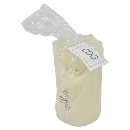 Candela panna a led decorazione luminosa per interno cilindrica da h12 cm