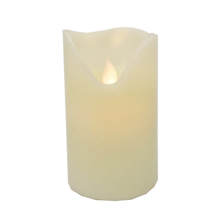 Candela panna a led decorazione luminosa per interno cilindrica da h12 cm