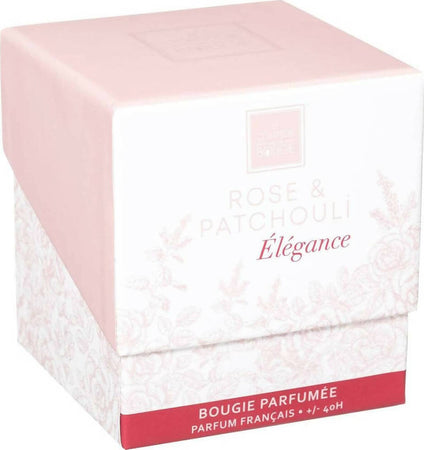 Candela-Élégance-In-Bicchiere-Di-Vetro-Alla-Fragranza-Di-Rosa-E-Patchouli-Contenuta-In-Un'-Elegante-Scatolina-Atmosphera