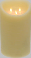 Candela luminosa in cera ruvida avorio con 3 fiamme h 25 cm con timer decorazione natalizia Casa e cucina/Decorazioni per interni/Candele e portacandele/Candele/Candele a colonna MagiediNatale.it - Altamura, Commerciovirtuoso.it