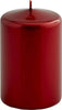 Candela metallica moccolo a forma cilindrica colore rosso per interno Ø8 cm Casa e cucina/Decorazioni per interni/Candele e portacandele/Candele/Candele a colonna MagiediNatale.it - Altamura, Commerciovirtuoso.it