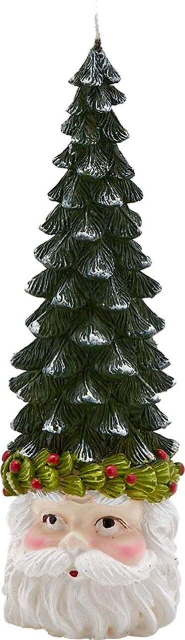 Candela Natalizia Babbo Natale con Pino Innevato per interni ed esterni h 19 cm Casa e cucina/Decorazioni per interni/Candele e portacandele/Candele/Candele a colonna MagiediNatale.it - Altamura, Commerciovirtuoso.it