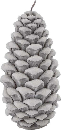 Candela Natalizia Pigna Innevata per decorazione decorazione per tavola e soggiorno h 16 cm Casa e cucina/Decorazioni per interni/Candele e portacandele/Candele/Candele a colonna MagiediNatale.it - Altamura, Commerciovirtuoso.it